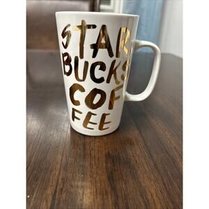 Starbucks Coffee Cup/Mug 16oz. White And Gold